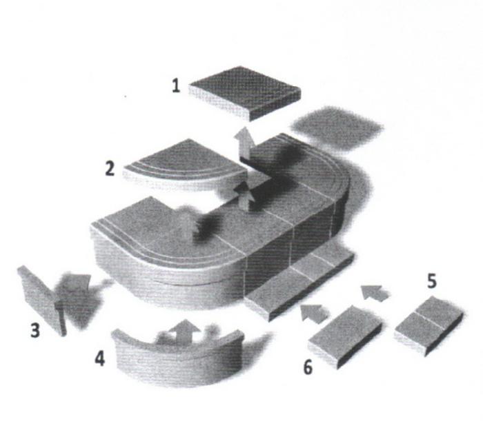 Форма для тротуарной плитки Ступень 49/6 12,5х25х3,5 см фото 2